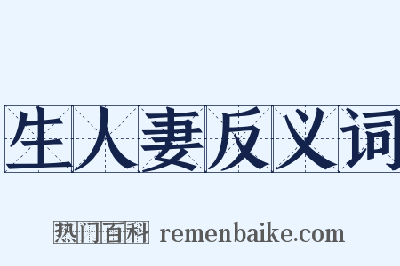 生人妻反义词是什么意思的图片